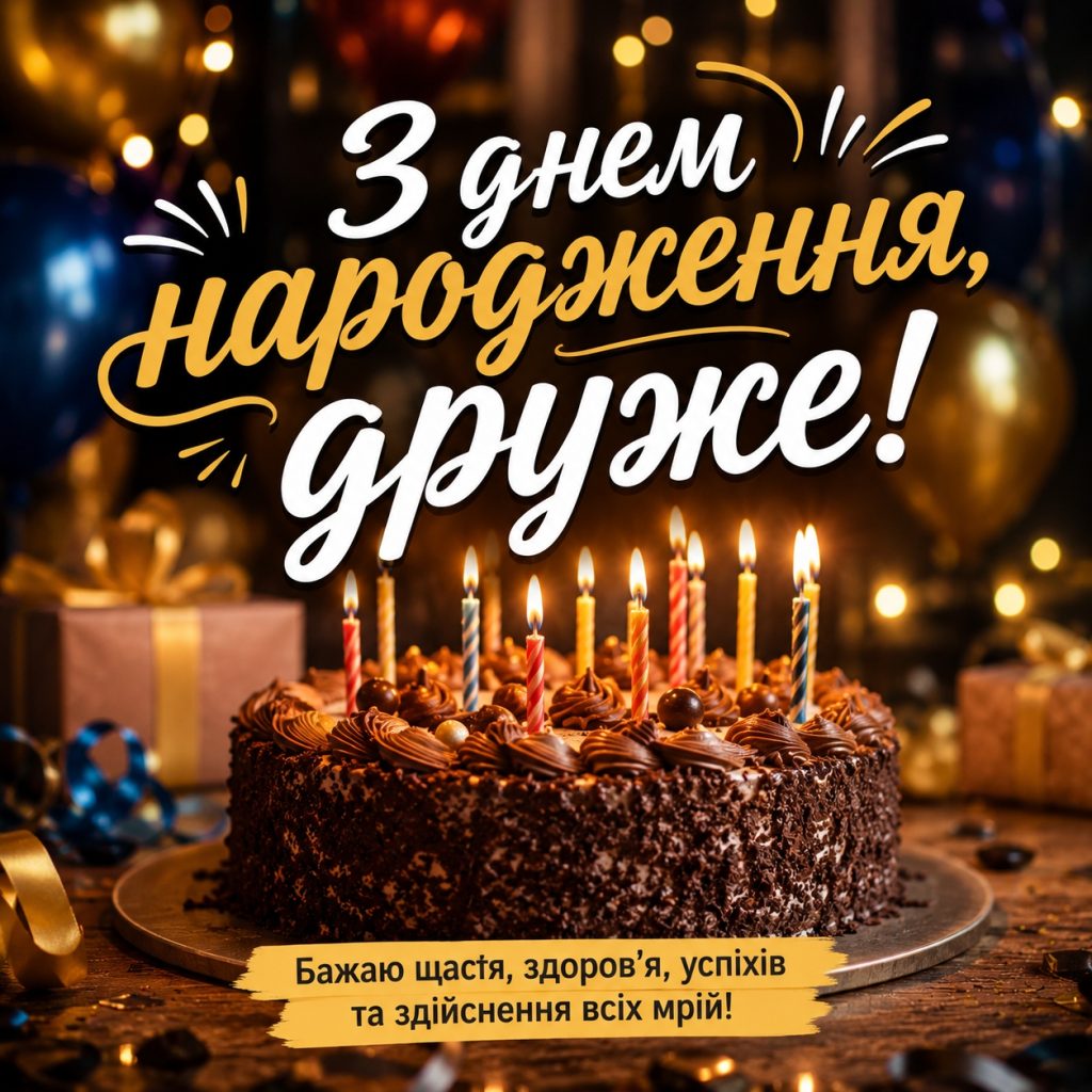 Привітання хлопцеві з днем народження. Щирі побажання своїми словами та картинки