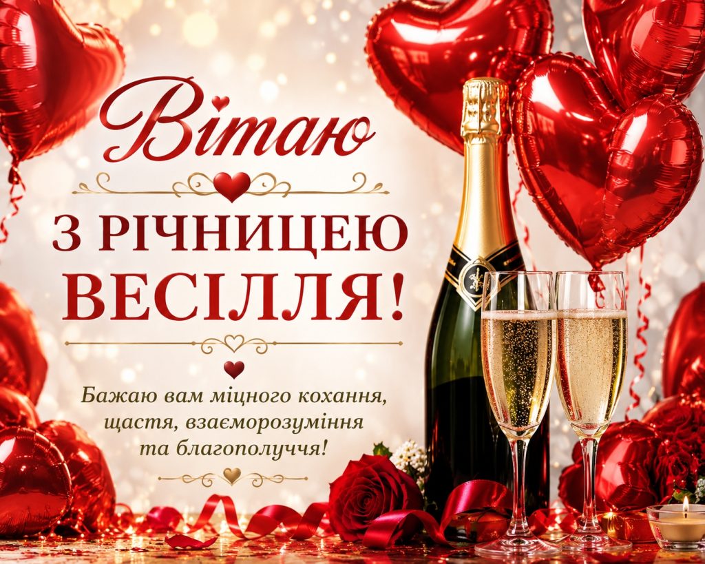 Привітання з річницею весілля своїми словами – теплі побажання до сліз, листівки та картинки