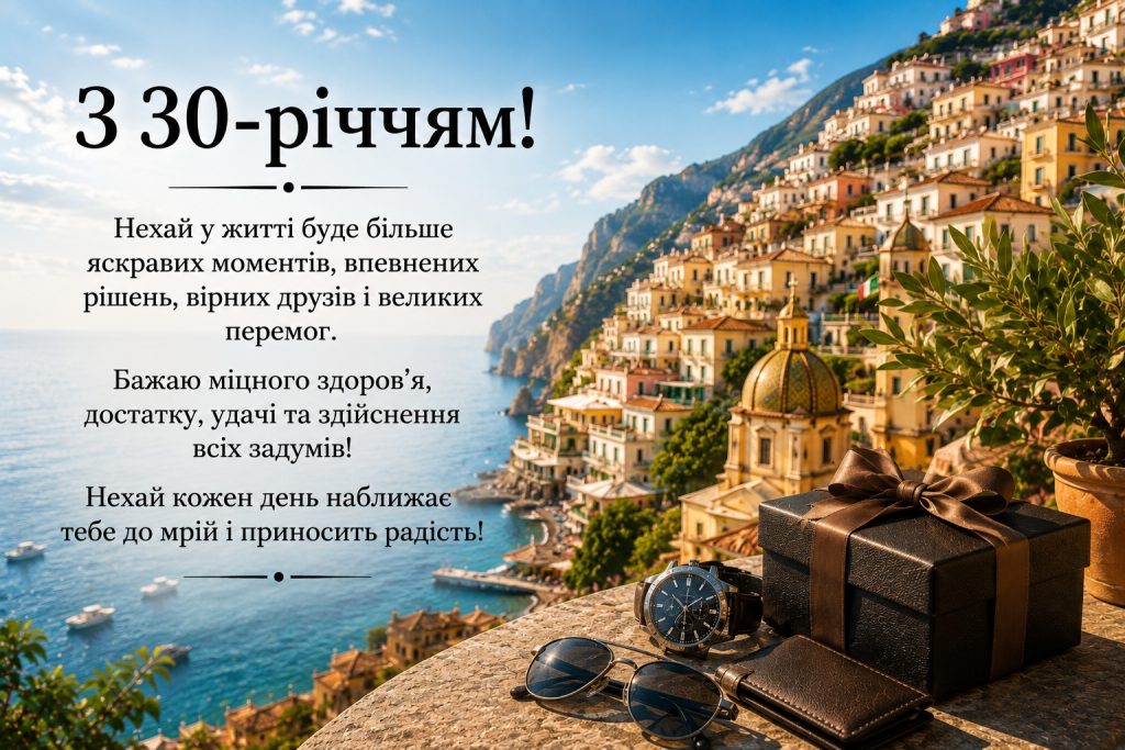 Привітання чоловіку з 30 річчям своїми словами – красиві, щирі, оригінальні побажання та картинки