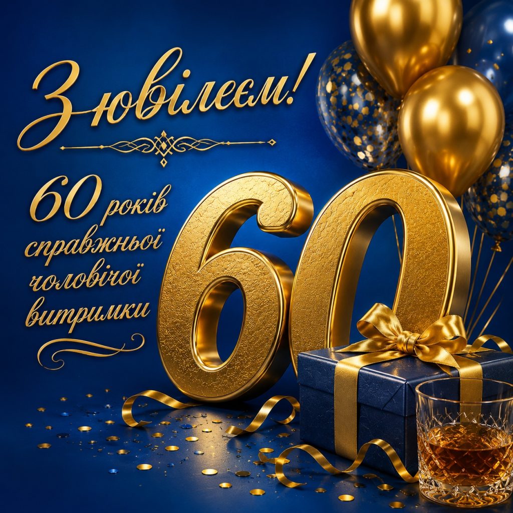 Привітання з 60 річчям чоловіку своїми словами — щирі, прикольні та красиві побажання з ювілеєм, картинки та листівки