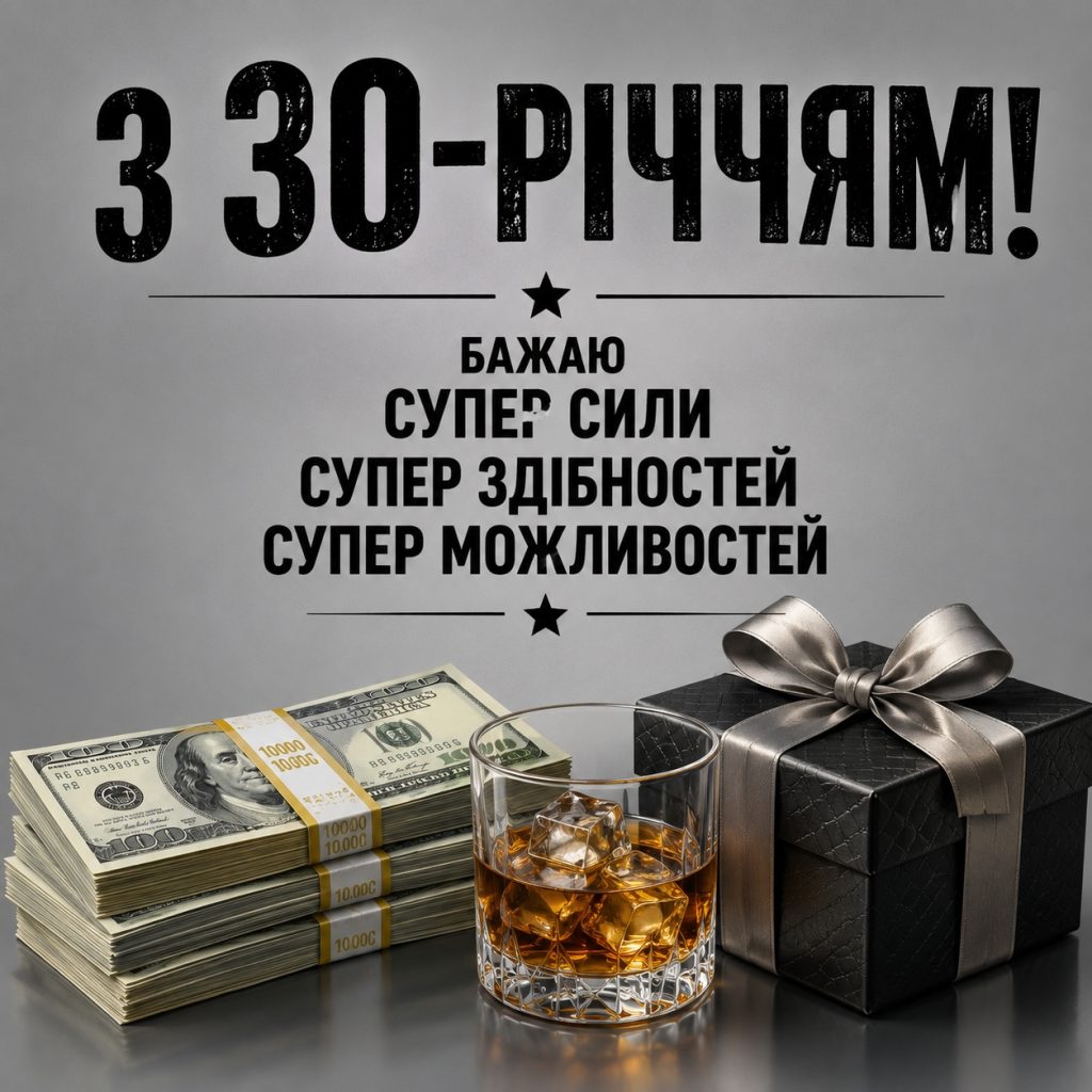Привітання чоловіку з 30 річчям своїми словами – красиві, щирі, оригінальні побажання та картинки