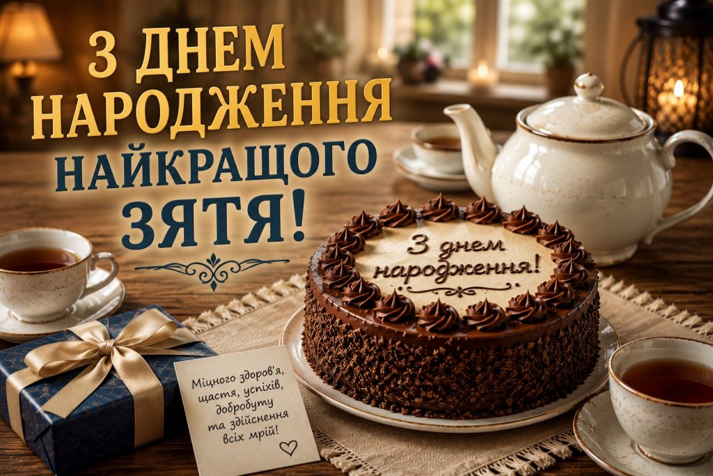 Найкращі привітання з днем народження зятю від тещі своїми словами та картинки