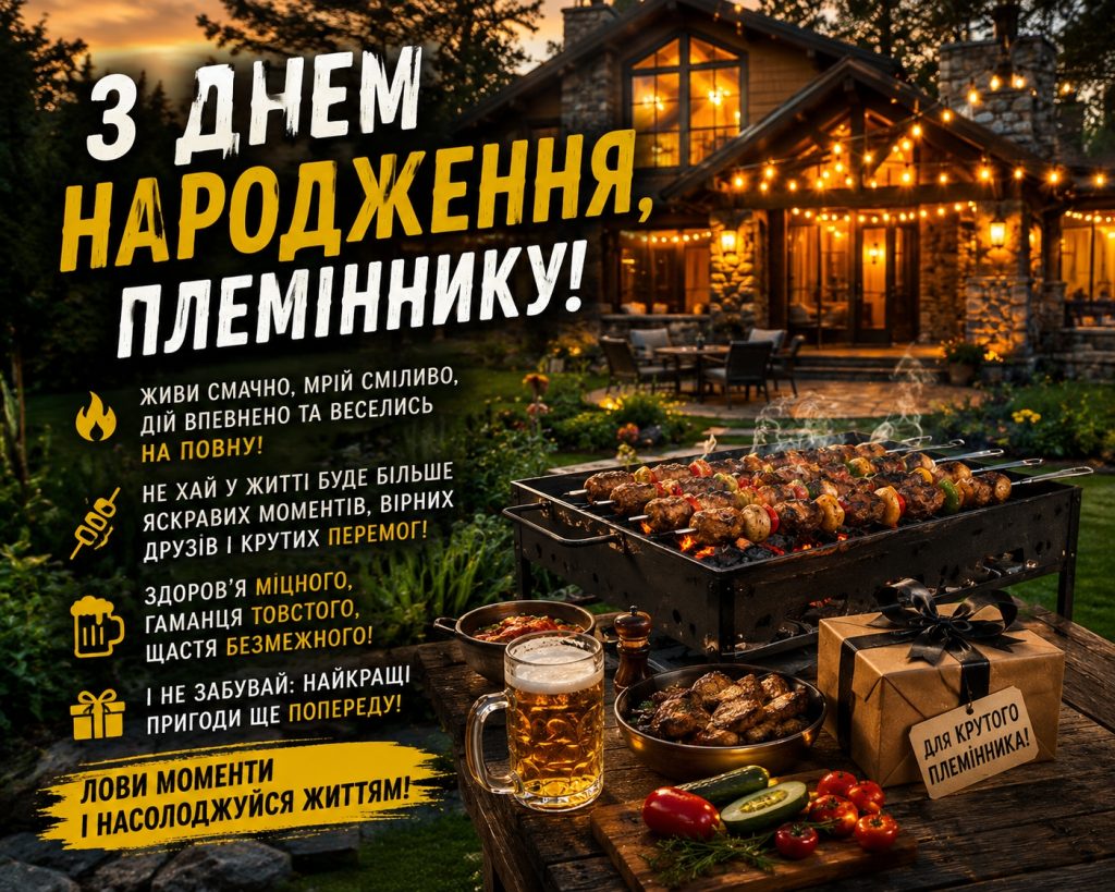Прикольні привітання з днем народження племінника — смішні слова та яскраві листівки
