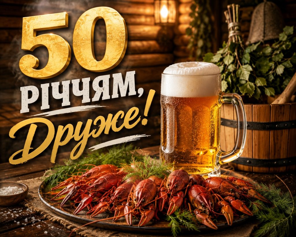 Прикольні привітання з 50 річчям мужчині своїми словами – смішні, сучасні та від душі