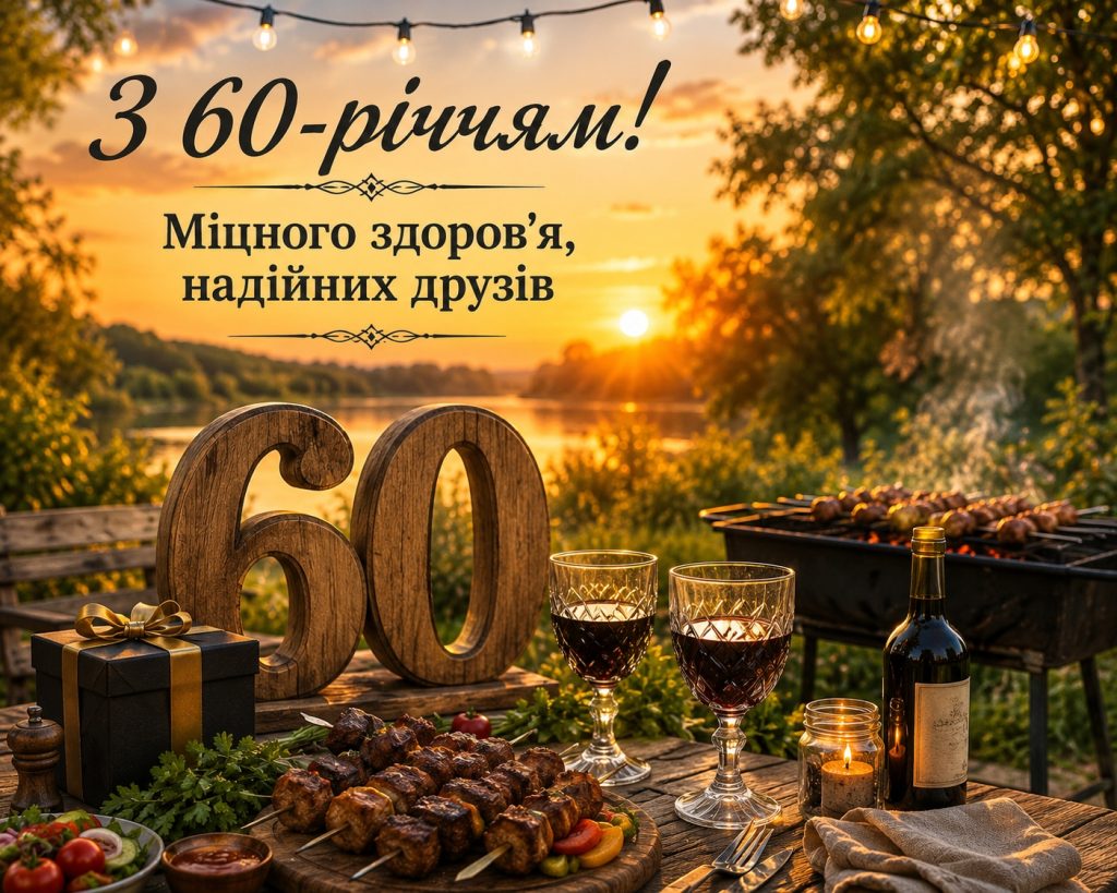 Привітання з 60 річчям чоловіку своїми словами — щирі, прикольні та красиві побажання з ювілеєм, картинки та листівки