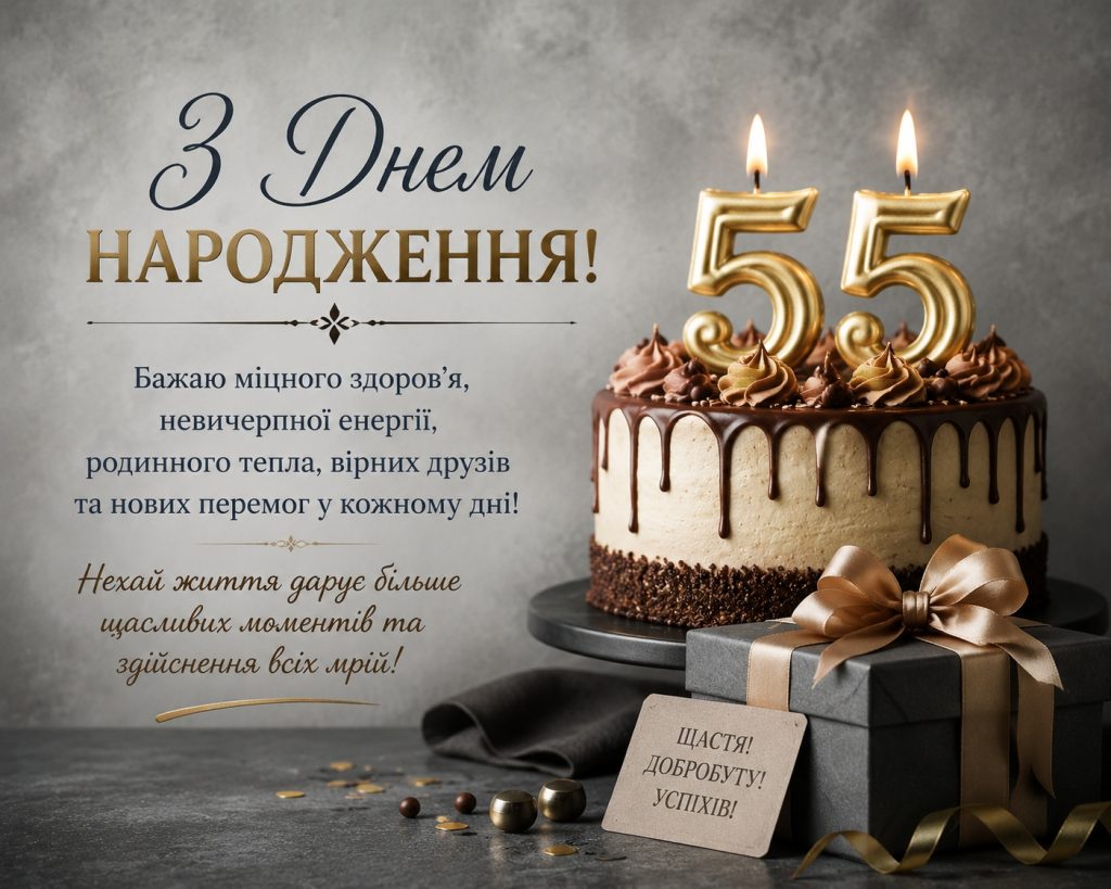 Привітання з 55 річчям мужчині своїми словами: щирі слова для сильного та мудрого чоловіка. Вітальні листівки і картинки