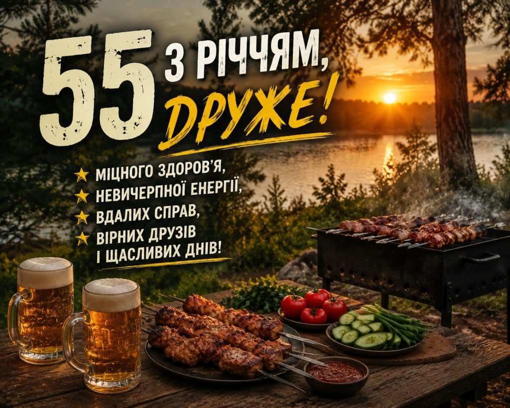 Привітання з 55 річчям мужчині своїми словами: щирі слова для сильного та мудрого чоловіка. Вітальні листівки і картинки
