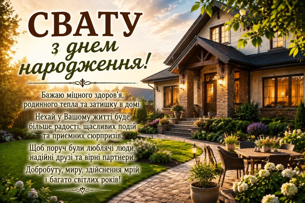 Привітання з днем народження свату від свахи своїми словами — щирі побажання від душі та картинки